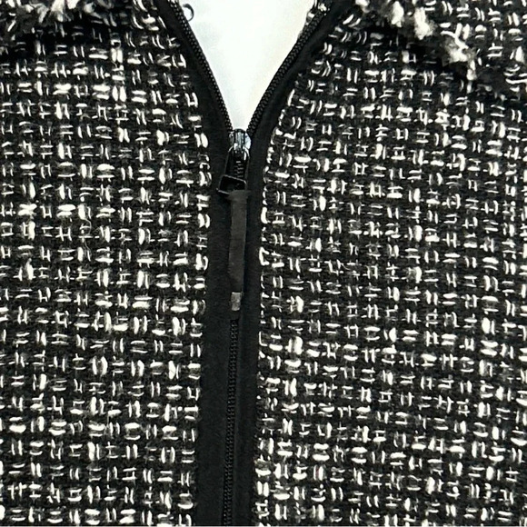 Requirements Womens Jacket Sz 14 Wool Blend Blazer Pocket Textured Zip Vtg 90's - Picture 4 of 14